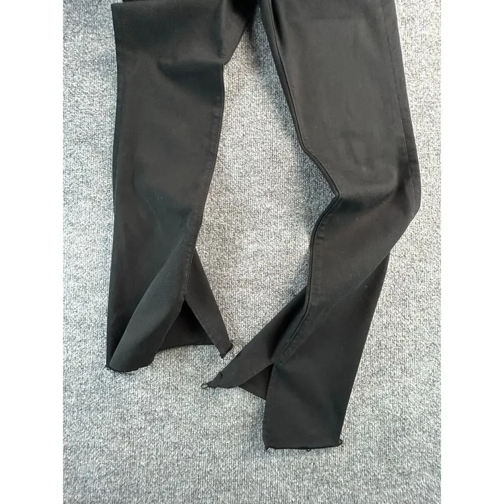 Express Mid Rise Black Skinny Jeans Women's Size 2R Stretch Ankle Pants - Picture 3 of 9